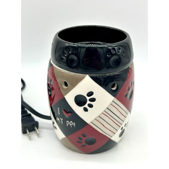 Scentsy PAWS Wax Warmer Full Size Retired 2009 I Love My Pets Tested & Works - Picture 4 of 13
